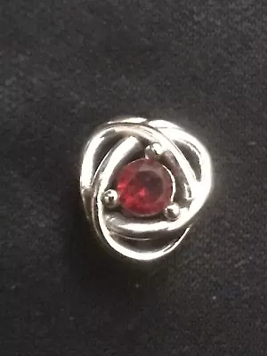 Pandora Sterling Silver January Red Eternity Circle Charm 790065C06 NEW • £6.50