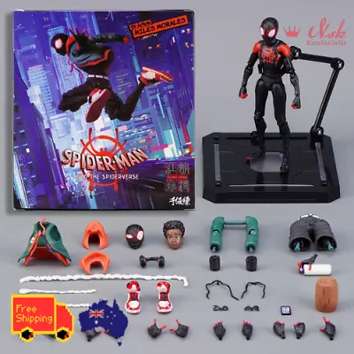 Spiderman Miles Morales Action Figure Toy Into The Spider-Verse PVC Movable Gift • $36.51