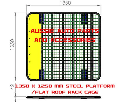 Platform Flat Steel Roof Rack 1350x1250mm For Nissan Navara D40 Dual Cab Cabin • $614.57