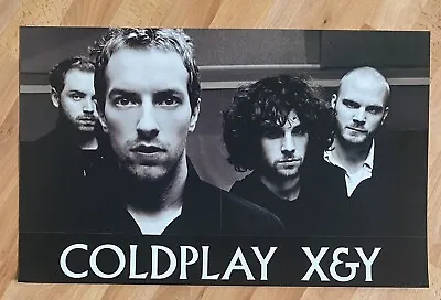 COLDPLAY 2005 Double Sided CARD STOCK PAPER PROMO POSTER For X&Y CD 24x15 USA • $25.48