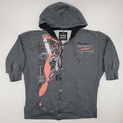 2012 Reebok Jean Michel Basquiat Swizz Beats Hoodie Full Zip Short Sleeve Large • $119.99