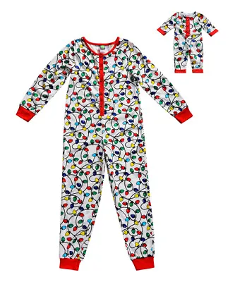 Girl 4-12 And 18  Doll Matching One Piece Christmas Pajamas Fit American Girl • $22.99