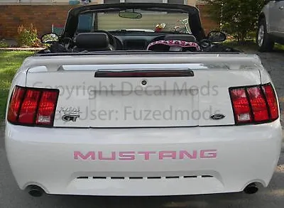 2002 Ford Mustang Rear Bumper Letters Inserts - PINK - Valence Decals Stickers  • $16.88