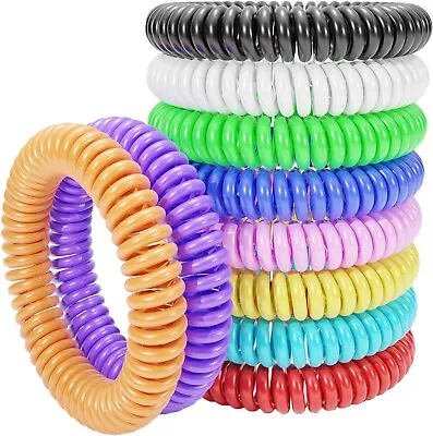 10 X Mosquito Repellent Bracelets Pack Kids Adults Insect Midge Bands Protect  • £8.29