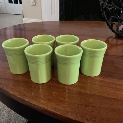 $55 • Buy FIESTAWARE TUMBLERS Set Of 6 FIESTA CHARTREUSE RETIRED First Quality
