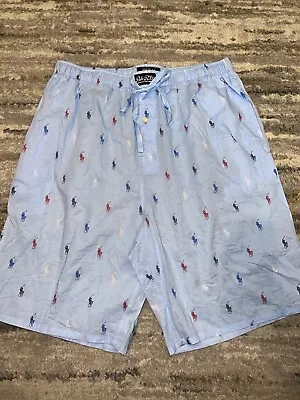 Polo Ralph Lauren Men's Multicolor Pony Sleepwear Pajama Shorts Size Large • $25