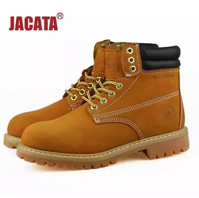 Jacata Men's Winter Snow Work Boots Shoes 6  Premium Waterproof Leather 8601 • $39.99