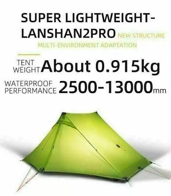 Lanshan Pro2 Outdoor Hiking Ultralight Tent Double Layer Backpacking 2Person New • $56.10