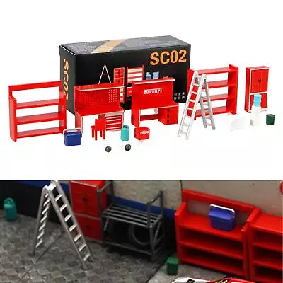 1/64 Diorama Model Car Garage Maintenance Tools Display Scenery Model Set ToyjHV • $12.21