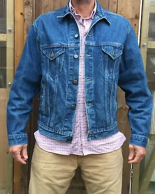 £72.50 • Buy Vtg, M  -  L Carhartt J12 DTS  Denim Jean Jacket   Unlined Dark Stone Blue Denim