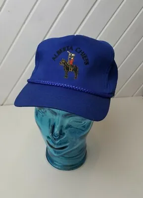 RCMP Alberta Chiefs K Division Hat Cap Vtg Trucker Police Horse Blue • $16