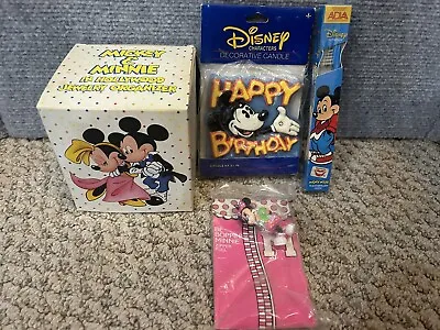 Mickey Mouse/Minnie Mouse Toy Lot-Birthday Candle Toothbrush Avon Zipper TOY • $25