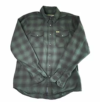 Dixxon Flannel Men’s Large  The Absinthe  Long Sleeve Snap Plaid Shirt • $59.99