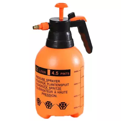 2L Garden Hand Pump Sprayer – Portable Pressure Spray Bottle Water Weed Chemical • £8.81