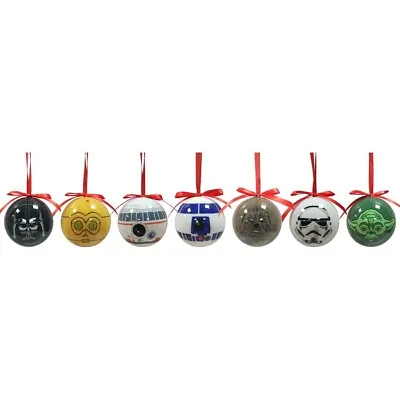 ~ Disney ~ Star Wars Bauble 7 Pack ~ Christmas Decorations ~ • $49.99