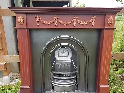 £445 • Buy 8 Cast Iron Fireplace Fire Arch Arched Antique Victorian Style Surround Old