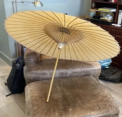 Vintage Japanese Bamboo Umbrella Unpainted • $35