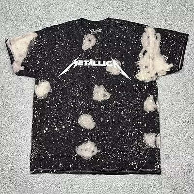 Metallica Shirt Adult Medium Short Sleeve Oversized Tee Black Splatter Bravado • $14.95