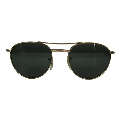 $112.98 • Buy B&L Ray-Ban USA W1754 Vintage Round Aviator Arista Sunglasses Gold Plated 