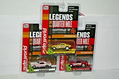 Auto World Set Of 3 HO Slot Cars Snake & Mongoose Legends Of The Quarter Mile  • $89.97