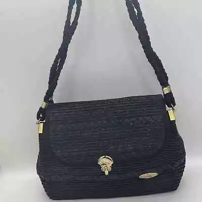 Gabriella Italy Woven Black Handbag • £39.05