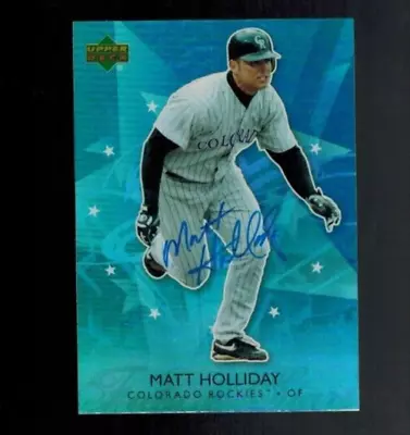 2005 Upper Deck # 24 Matt Holliday Signed Autographed Card Colorado Rockies • $9.99