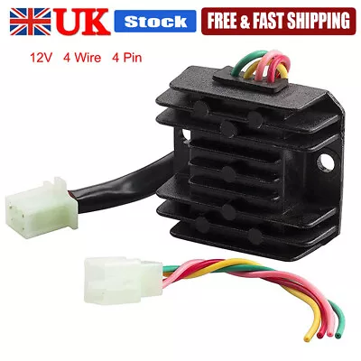 12V 4 Wire 4-Pin Voltage Regulator Rectifier 150cc 250cc Quad Bike ATV Buggy UK • £10.19