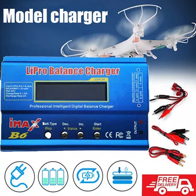 IMAX B6 Balance Battery Charger Digital Battery Pack Discharger For Li-ion NiCd • $33.89