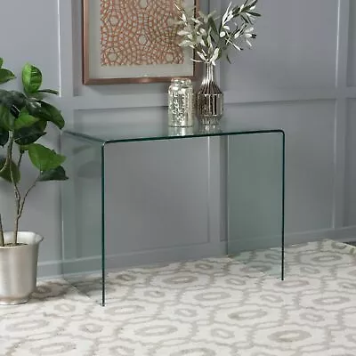 Classon Modern Rectangular Tempered Glass Console Table • $341.60