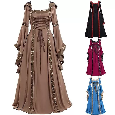$48.04 • Buy Gothic Dress For Women Plus Size Stretch Women's Vintage Celtic Medieval Floor