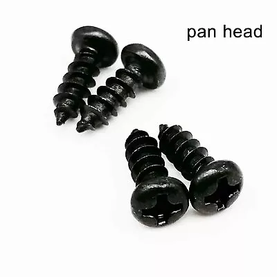 £1.25 • Buy 100pc M1-M3.5 Black Mini Micro Cross Phillips Round Head Self Tapping Wood Screw