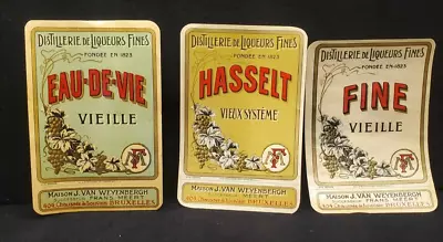 Lot 3 Vintage Wine Labels Maison J. Van Weyenbergh Wine Labels • $10.95