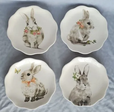 Asst Bunny/Rabbit With Flowers Accent Salad Plates By Pier 1 - Your Choice! • $12