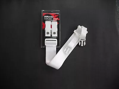 $26 • Buy Dimarzio Nylon Cliplock Strap 2 Inch Wide White W/ White Hardware Dd2200