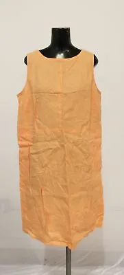 J. Jill Women's Sleeveless Linen Tank Dress EG7 Mango Sorbet Large NWT • $25.99