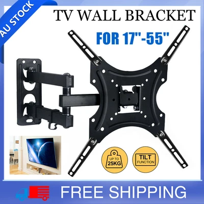 $17.99 • Buy Full Motion TV Wall Mount Bracket Swivel Tilt 17 32 37 40 42 50 52 55 In LED LCD