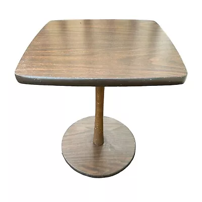 Vintage Midcentury Modern Wooden & Laminate Tulip Atomic Style Side Table 60s • $75