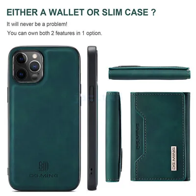 $13.51 • Buy HOT For IPhone 13 12 11 Pro Max 13 Mini 2in1 Magnetic Case Leather Wallet Cover