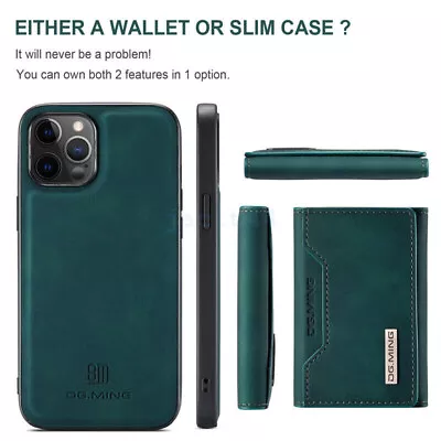 $13.51 • Buy HOT For IPhone 13 12 11 Pro Max 13 Mini 2in1 Magnetic Case Leather Wallet Cover