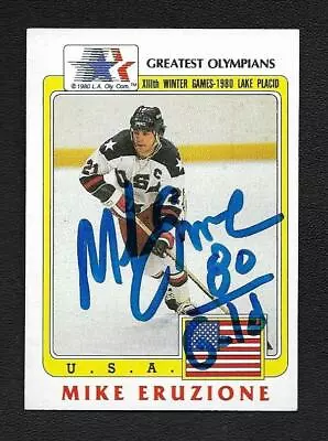 Mike Eruzione Auto Autograph 1983 Greatest Olympians USA Hockey Card - 1980 Gold • $92.99