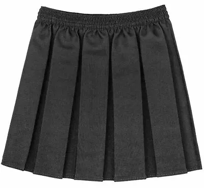 Girls School Skirts Box Pleated Elasticated Waist Skirt Kids School Uniform New  • £8.99