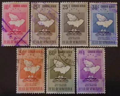 7 Used Air Post Stamps From 1953-1954 Venezuela • $1