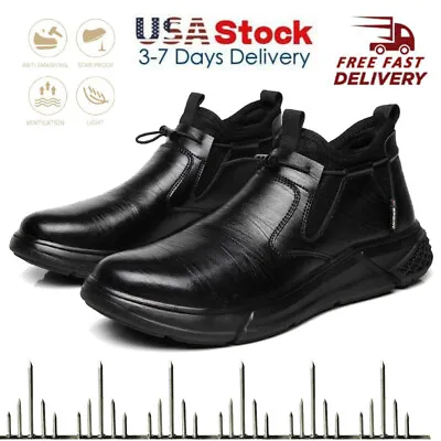 $26.98 • Buy Steel Toe Work Shoes For Men Waterproof Boots Safety Shoes Leather Sneakers SZ 9
