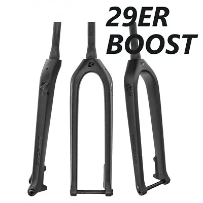 $222.27 • Buy Boost MTB Carbon Fork 27.5/29er Downhill Mountain Bike Rigid Fork Max Tire 3.0