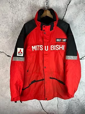 VINTAGE 1990s MITSUBISHI RALLY ART HODIE PARKA JACKET • $289