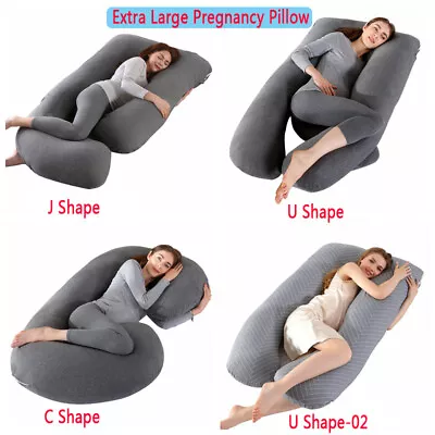 $27.99 • Buy Comfort Maternity Pregnancy Pillow Extra Large Full Body Support +Cotton Cover