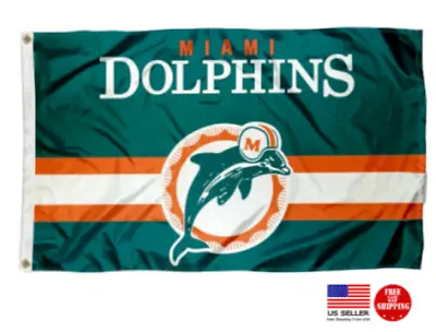Dolphins Man Cave FLAG 3X5 Miami 3 X 5 Banner Football USA Tailgating New Flags • $21.21