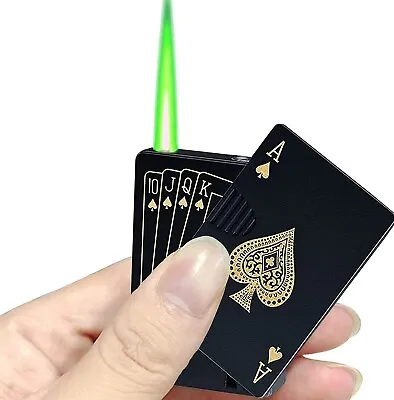 £11.88 • Buy 2023 New Jet Torch Butane Lighter, Windproof Refillable Lighter Playing Cards Co
