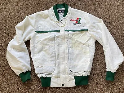 Vtg 80s Castrol GTX Racing Canvas Coat Motorsport Jacket Mens L • $25