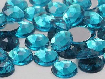 11mm Flat Back Round Acrylic Costume Gems Plastic Rhinestones Cosplay 75 Pcs • $10.91